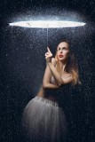 Sun umbrella illuminates the girl4