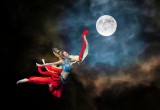 Flying Angel with The Moon