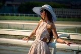 lady with a blue hat