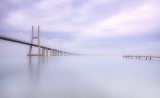 Blue sunset in Vasco da Gama Bridge