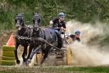 In heavy dust