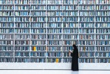 in the library